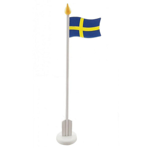 Svensk Bordsflagga i Trä -Swedish Table Wood Flag, 32 cm