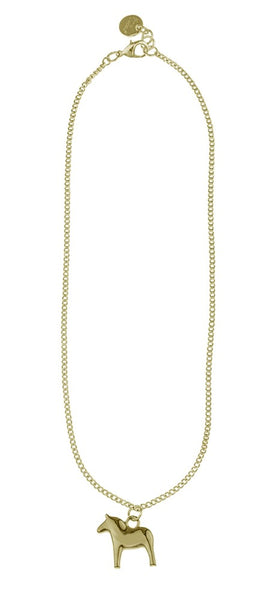 Halsband Dalahäst - Necklace Dalahorse (Gold)