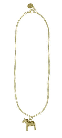 Halsband Dalahäst - Necklace Dalahorse (Gold)