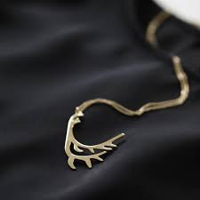 Vaja Halsband 60 cm - Antler Necklace (Gold)