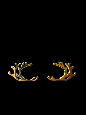 Vaja Örhänge - Reindeer Antler Earrings (Gold)