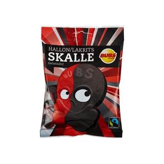Godispåse - Skalle Hallon/Lakrits - Skull Raspberry/Licorice