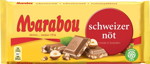 Chokladkaka Schweizernöt - Milk Chocolate with Hazelnut